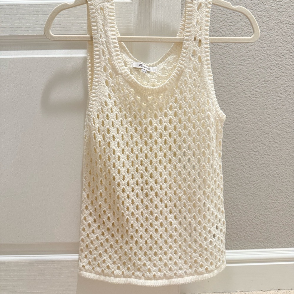Women's Cream Knit Tank Top